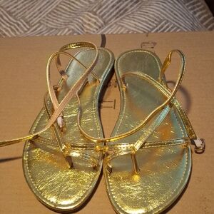 Gold Strappy Sandals